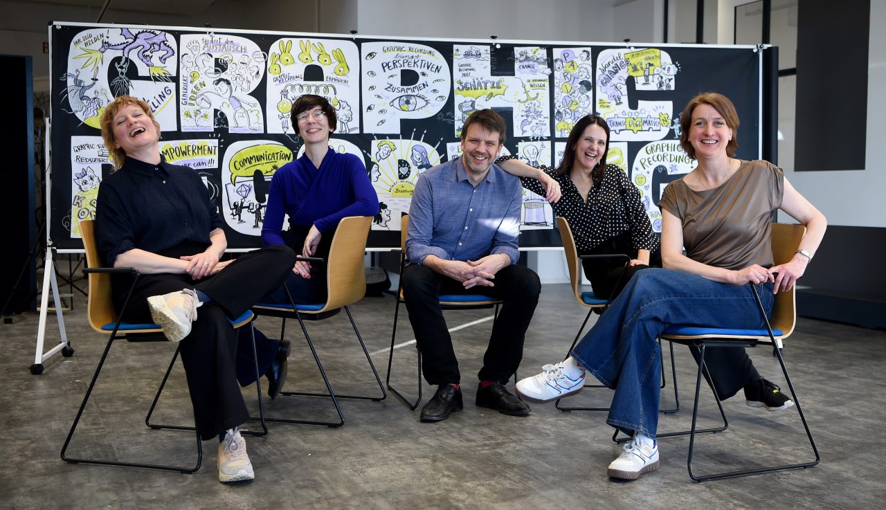 Graphic Recording Team: Miriam, Anja, Jens, Barbara und Carolin